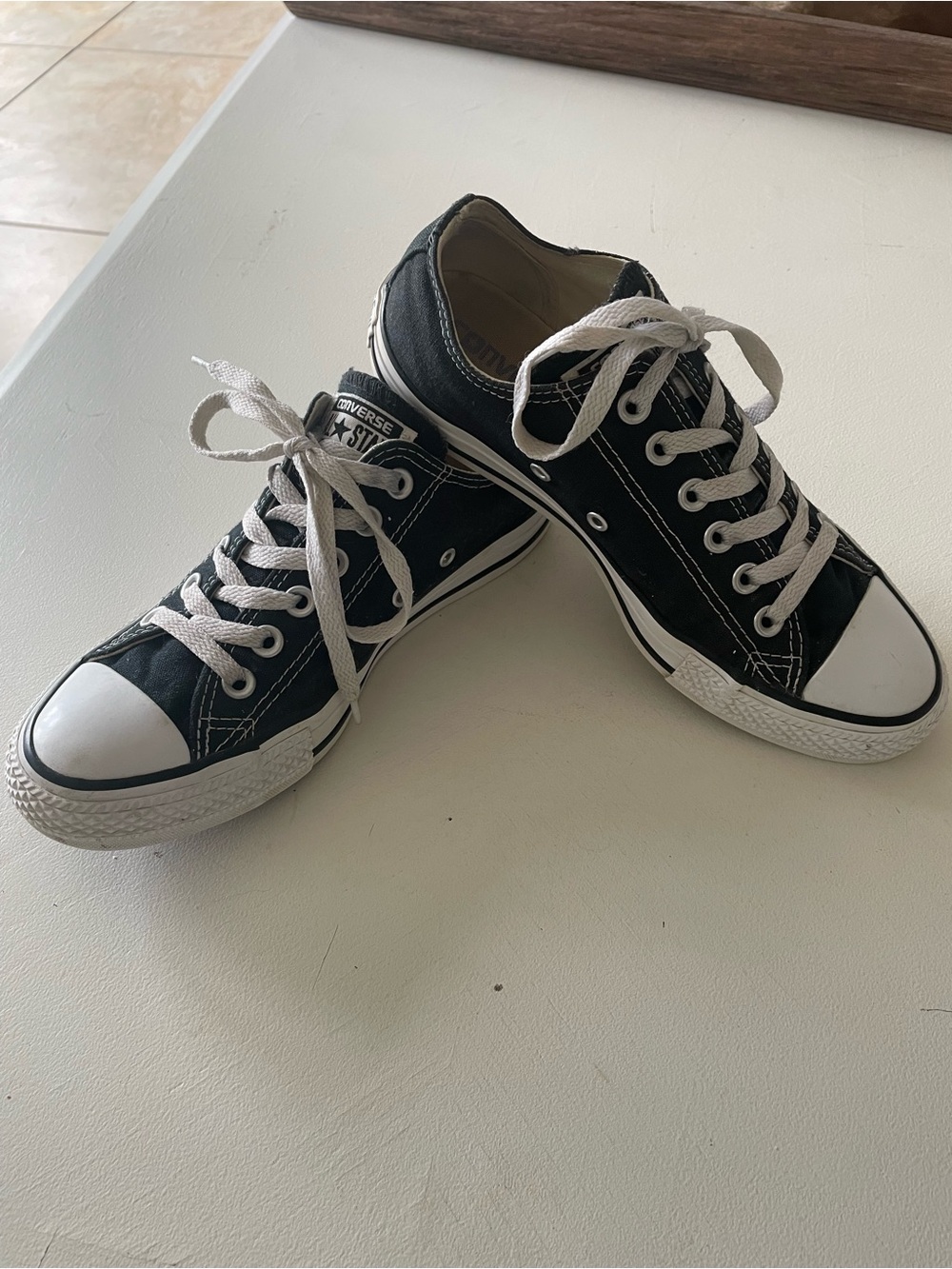 Converse Black & White Low Top Canvas Sneakers